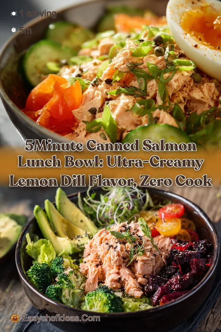 5Minute Canned Salmon Lunch Bowl: Ultra-Creamy Lemon Dill Flavor Zero Cook