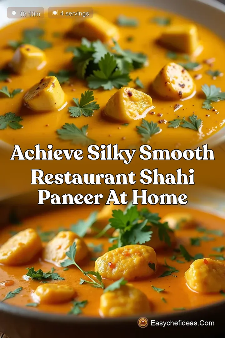 Achieve Silky Smooth Restaurant Shahi Paneer at Home