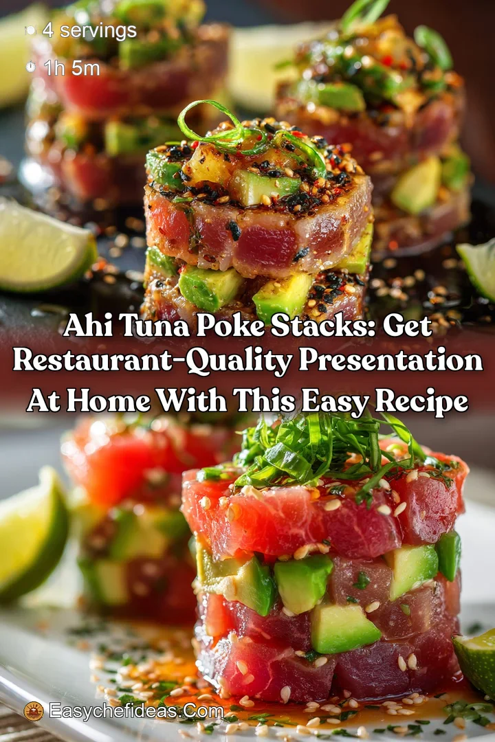 Ahi Tuna Poke Stacks: Get Restaurant-Quality Presentation at Home with This Easy Recipe