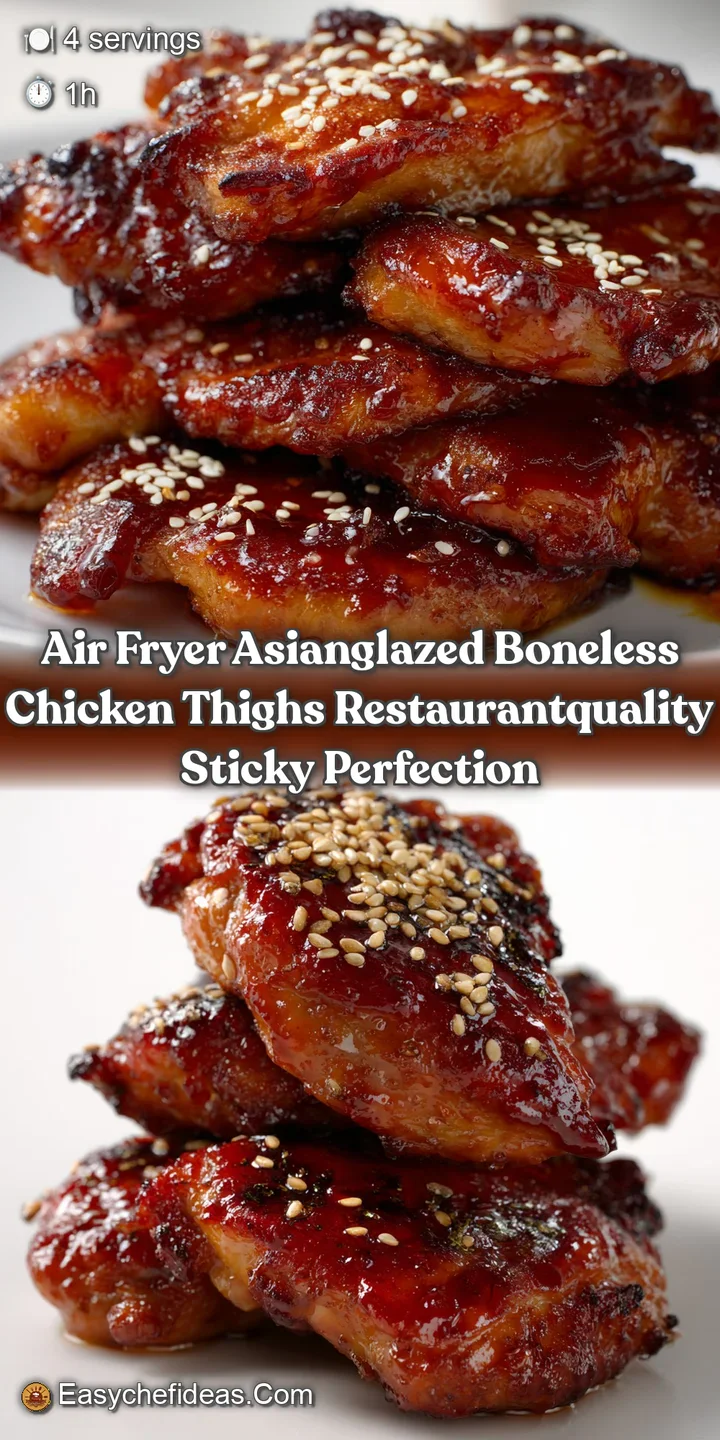 Air Fryer AsianGlazed Boneless Chicken Thighs RestaurantQuality Sticky Perfection