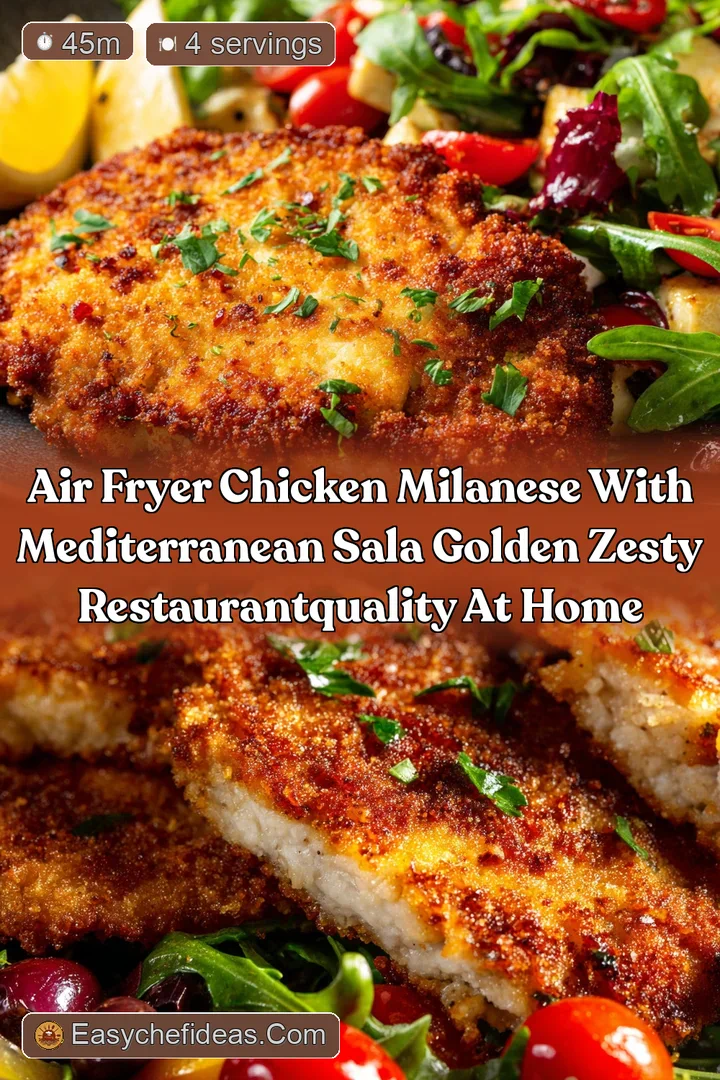 Air Fryer Chicken Milanese with Mediterranean Sala Golden Zesty RestaurantQuality at Home