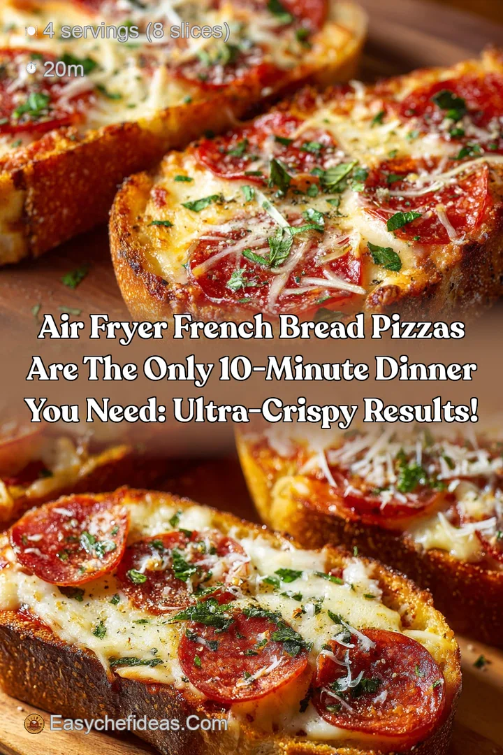 Air Fryer French Bread Pizzas are the only 10-minute dinner you need: ultra-crispy results!