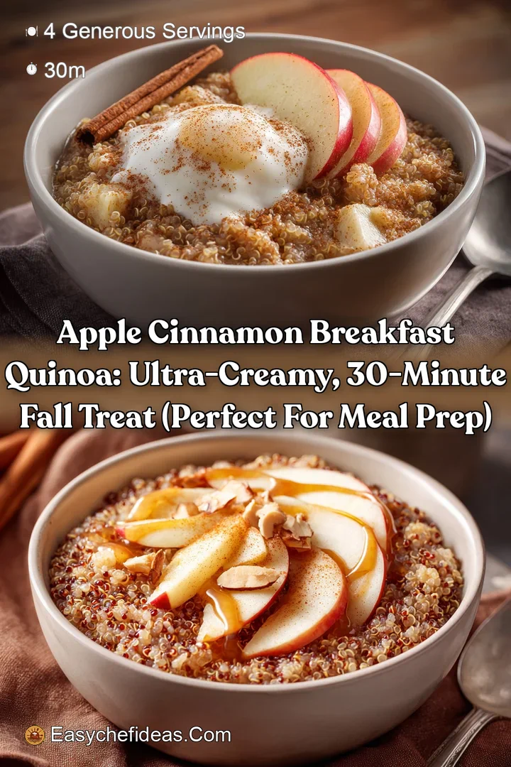 Apple Cinnamon Breakfast Quinoa: Ultra-Creamy 30-Minute Fall Treat (Perfect for Meal Prep)