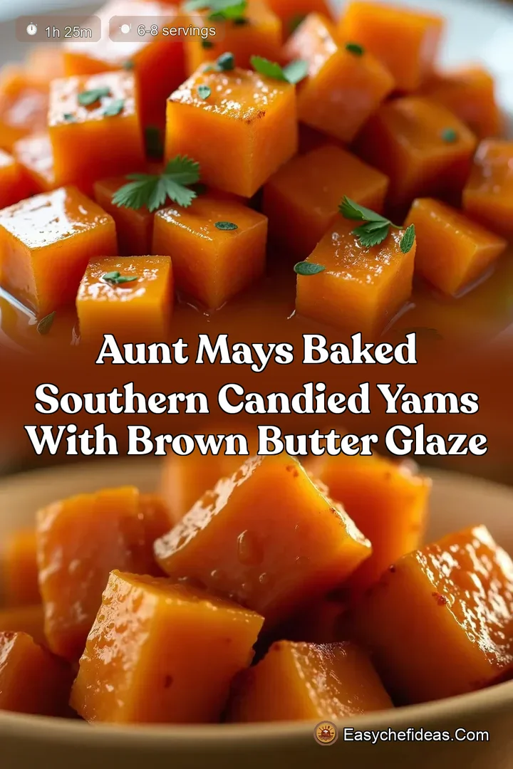 Aunt Mays Baked Southern Candied Yams with Brown Butter Glaze