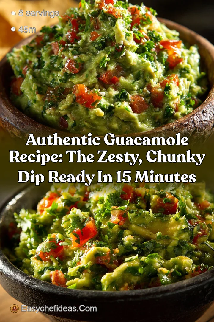 Authentic Guacamole Recipe: The Zesty Chunky Dip Ready in 15 Minutes