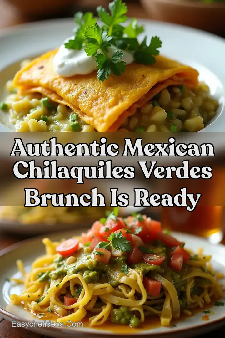 Authentic Mexican Chilaquiles Verdes Brunch is Ready