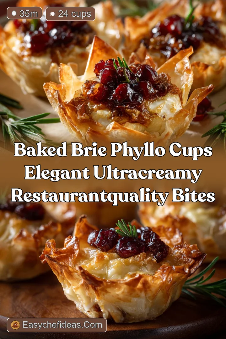 Baked Brie Phyllo Cups Elegant UltraCreamy RestaurantQuality Bites