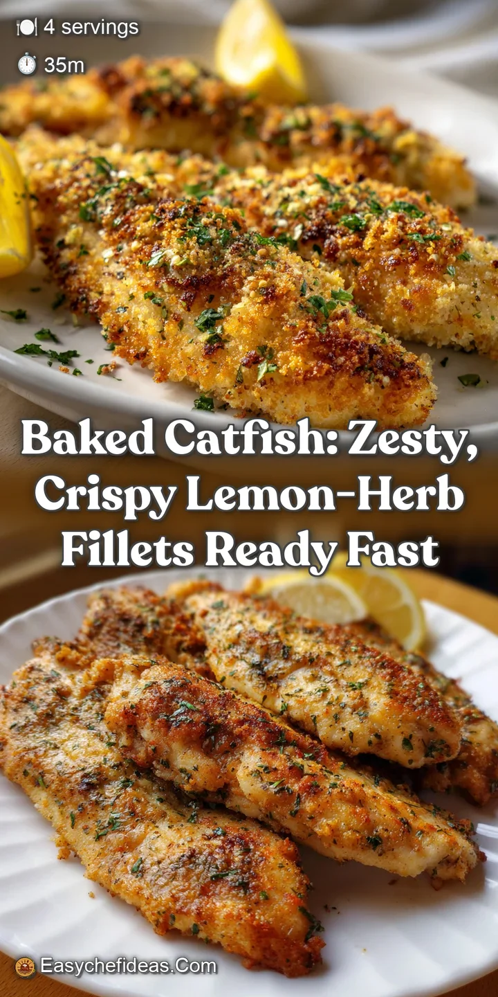 Baked Catfish: Zesty Crispy Lemon-Herb Fillets Ready Fast