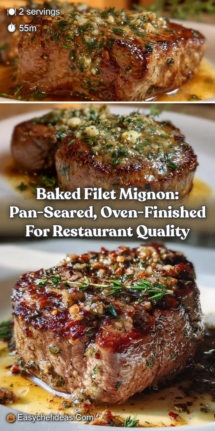 Baked Filet Mignon: Pan-Seared Oven-Finished for Restaurant Quality