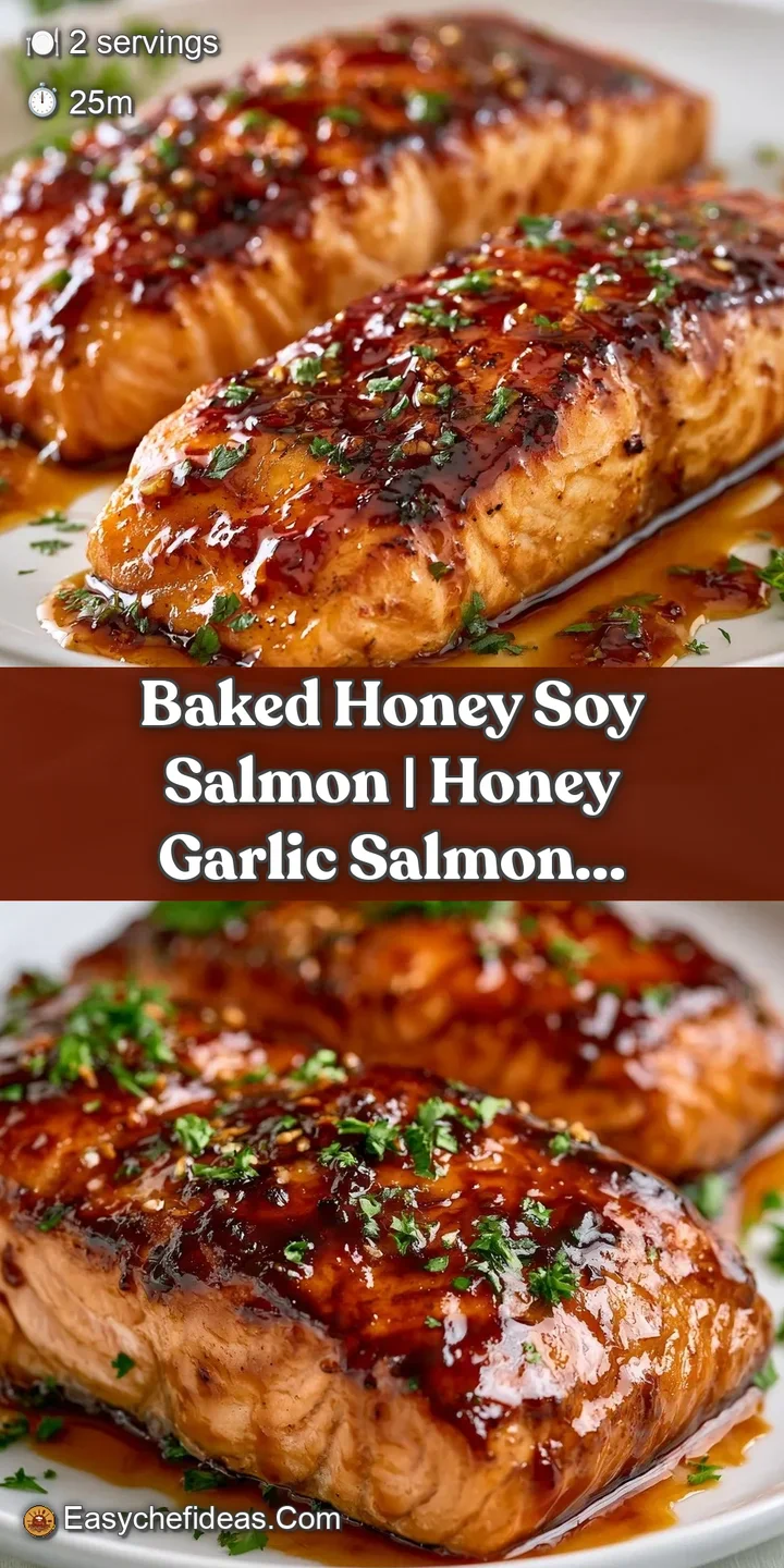 Macro shot of flaky coral salmon coated in a shimmering brown glaze with a garnish of bright green scallions.