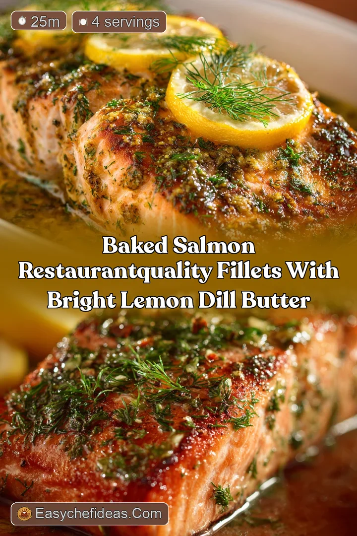 Baked Salmon RestaurantQuality Fillets with Bright Lemon Dill Butter