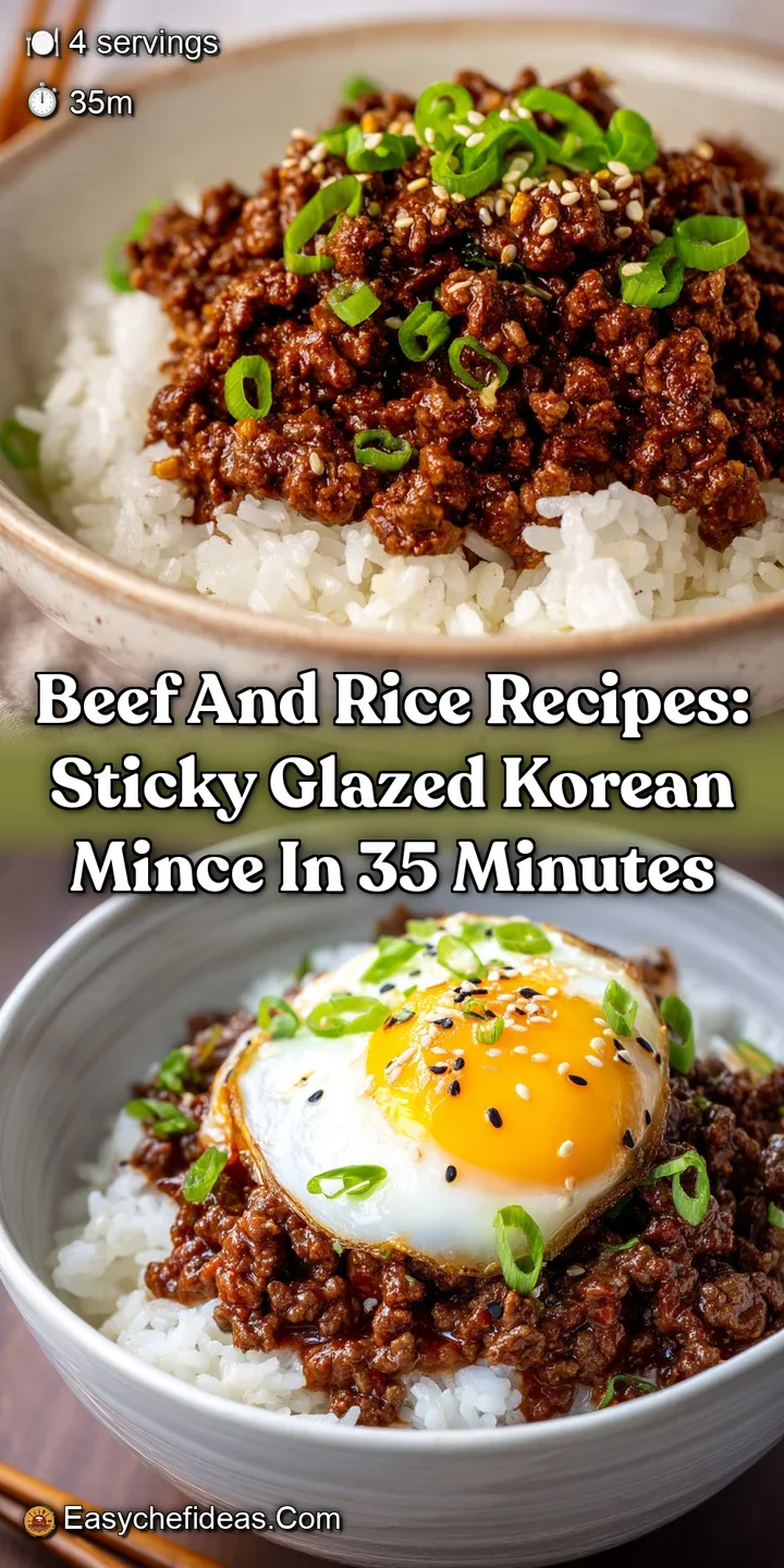 Beef and Rice Recipes: Sticky Glazed Korean Mince in 35 Minutes