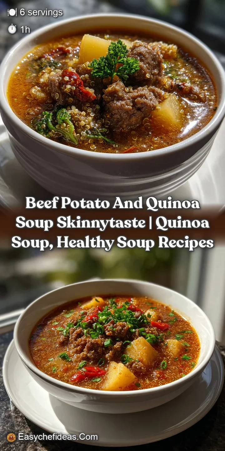 Beef Potato and Quinoa Soup Skinnytaste | Quinoa Soup Healthy Soup Recipes