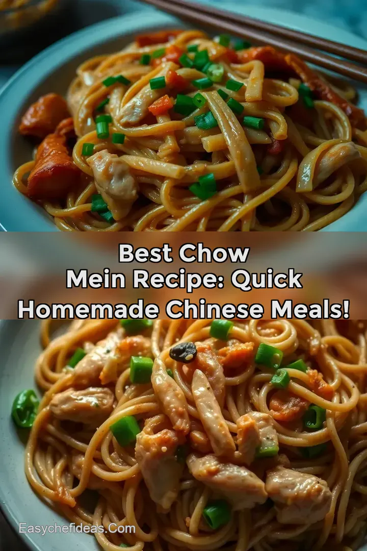 Best Chow Mein Recipe: Quick Homemade Chinese Meals!
