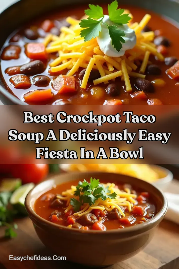 Best Crockpot Taco Soup A Deliciously Easy Fiesta in a Bowl