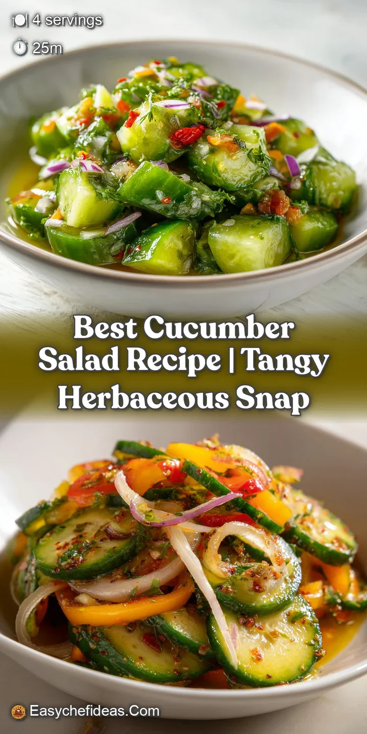 Close-up of a refreshing cucumber salad: juicy cucumbers coated in a luscious, creamy sauce with flecks of fresh dill and ...