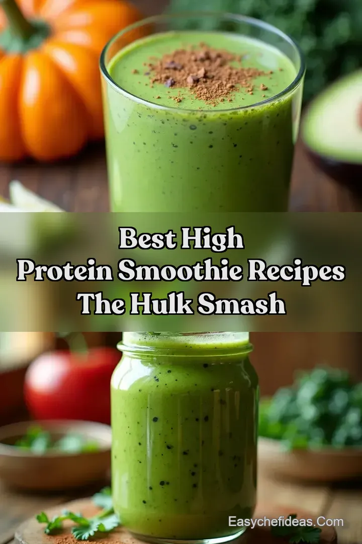 Best High Protein Smoothie Recipes The Hulk Smash