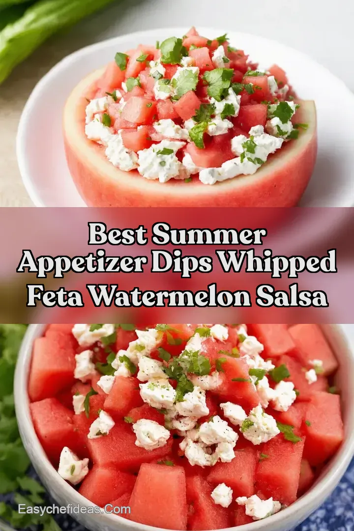 Best Summer Appetizer Dips Whipped Feta Watermelon Salsa