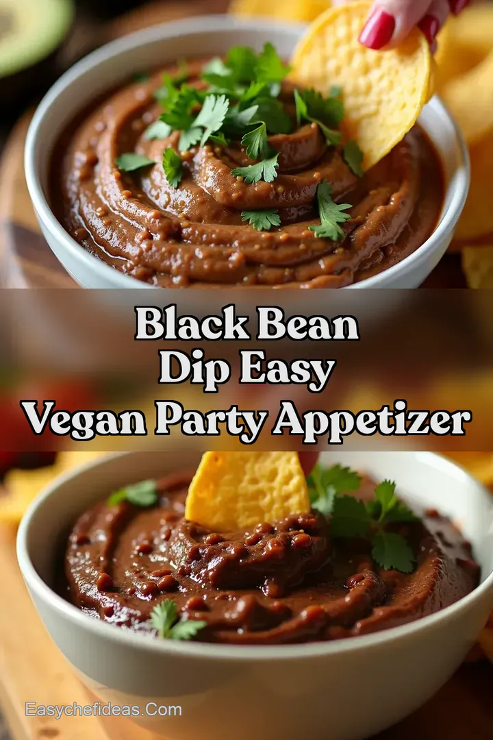 Black Bean Dip Easy Vegan Party Appetizer