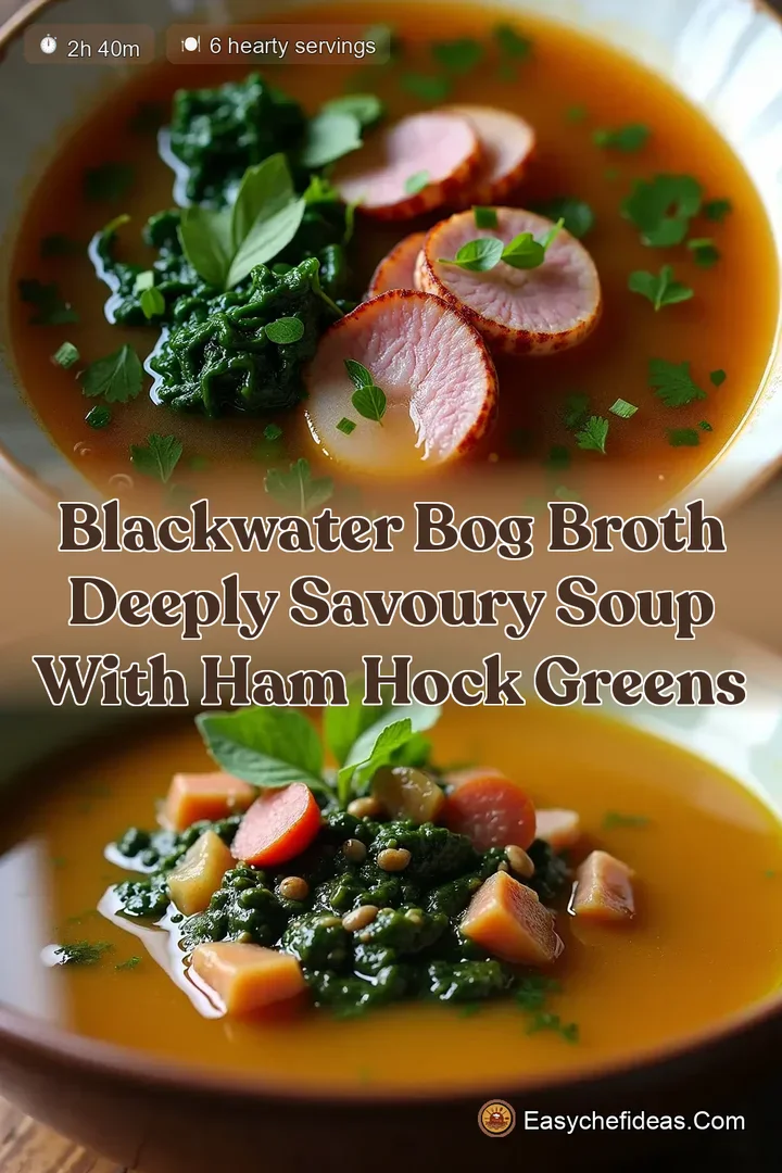 Blackwater Bog Broth Deeply Savoury Soup with Ham Hock Greens