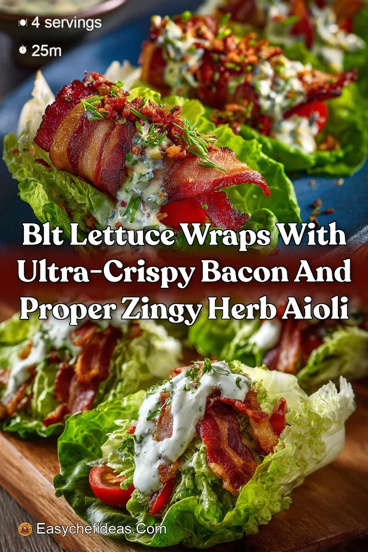 BLT Lettuce Wraps with Ultra-Crispy Bacon and Proper Zingy Herb Aioli