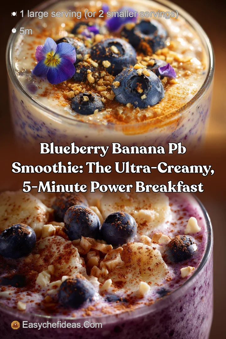 Blueberry Banana PB Smoothie: The Ultra-Creamy 5-Minute Power Breakfast