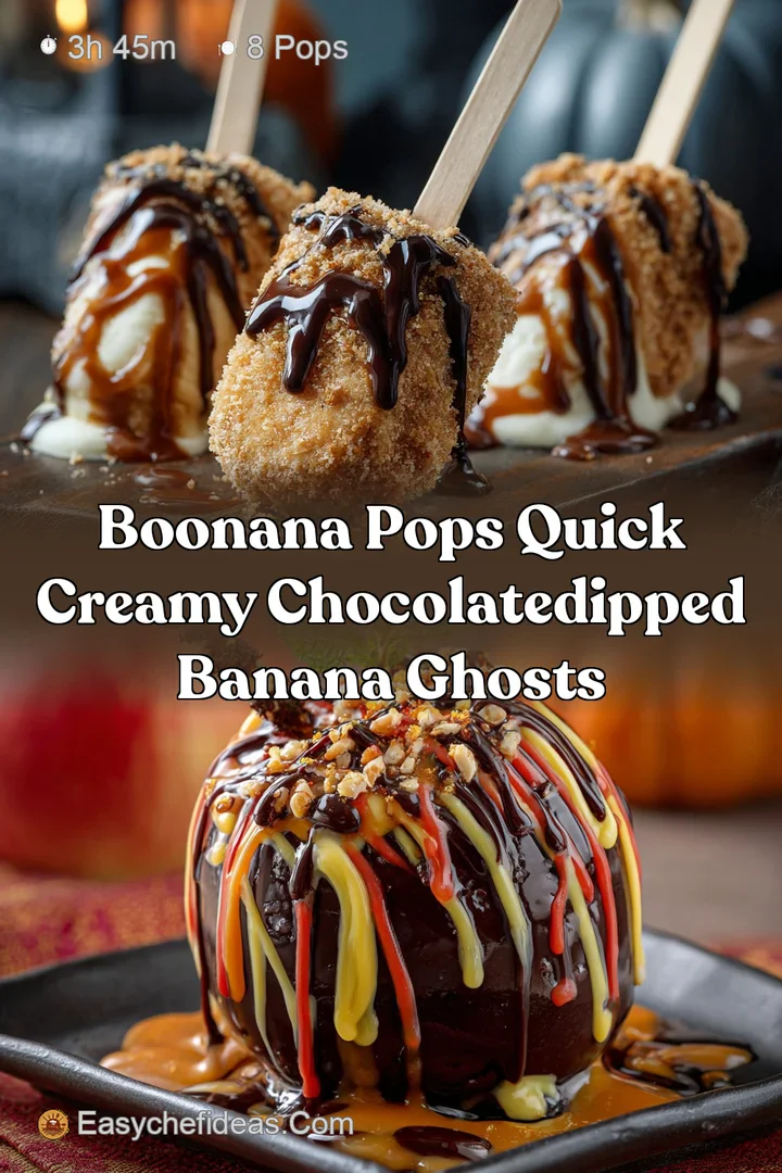Boonana Pops Quick creamy chocolatedipped banana ghosts