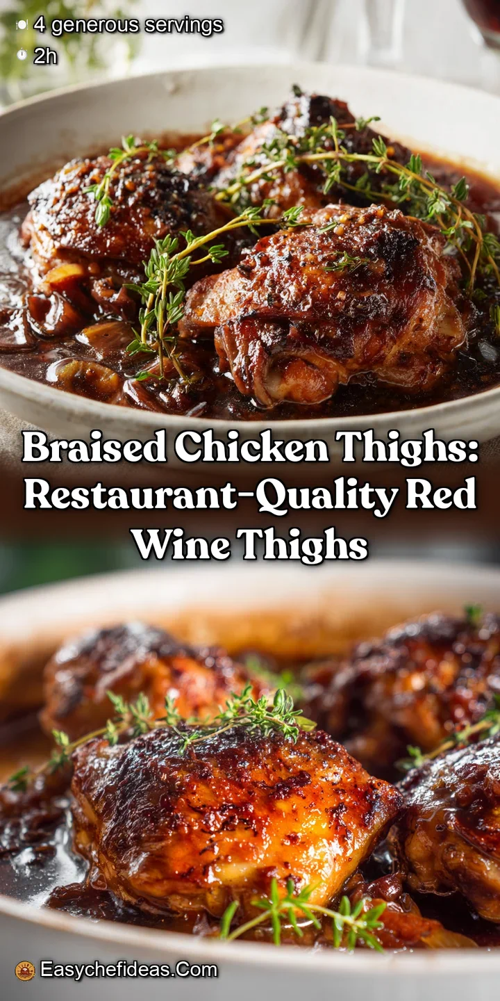 Braised Chicken Thighs: Restaurant-Quality Red Wine Thighs