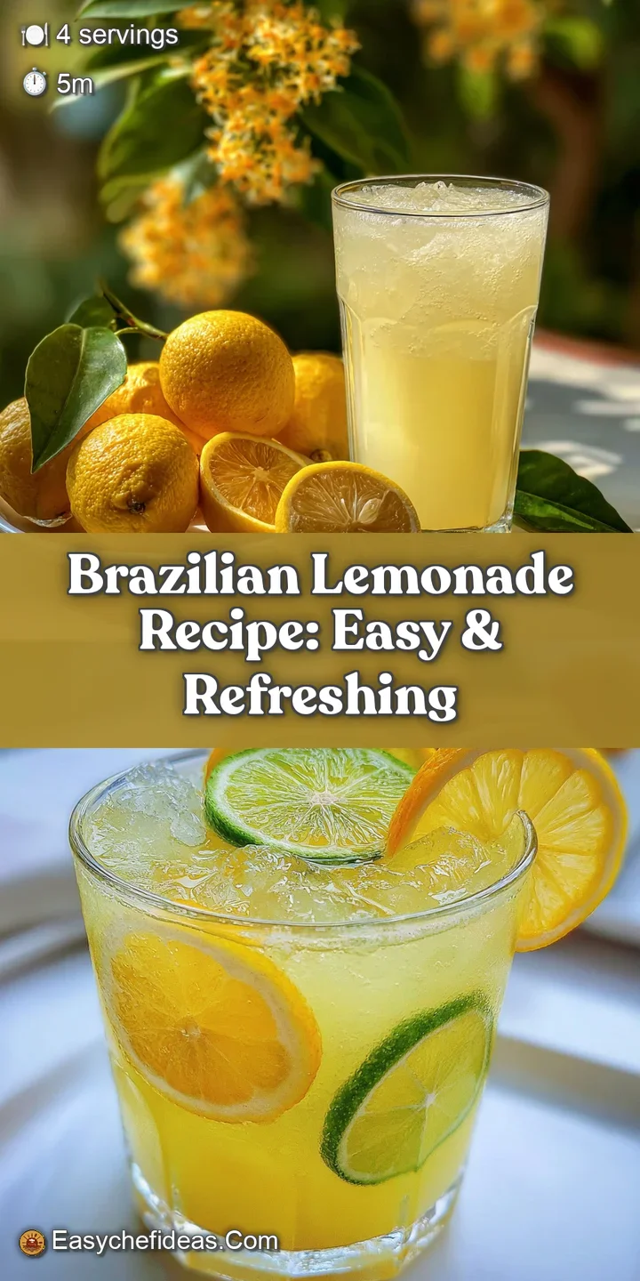 Close-up reveals the creamy texture of Brazilian lemonade, flecked with tiny lime zest. Light catches the icy droplets on ...