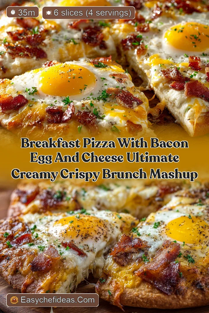 Breakfast Pizza with Bacon Egg and Cheese Ultimate Creamy Crispy Brunch MashUp