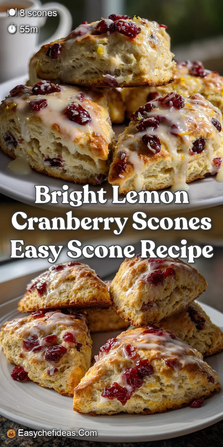 Bright Lemon Cranberry Scones Easy Scone Recipe