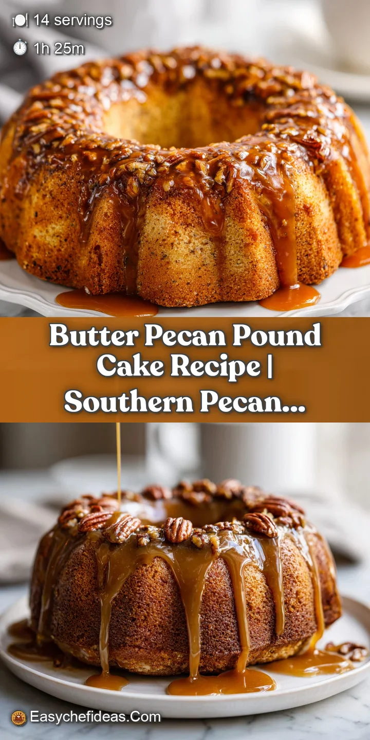 Close-up of a moist pound cake slice revealing a tender, speckled crumb with toasted pecans.