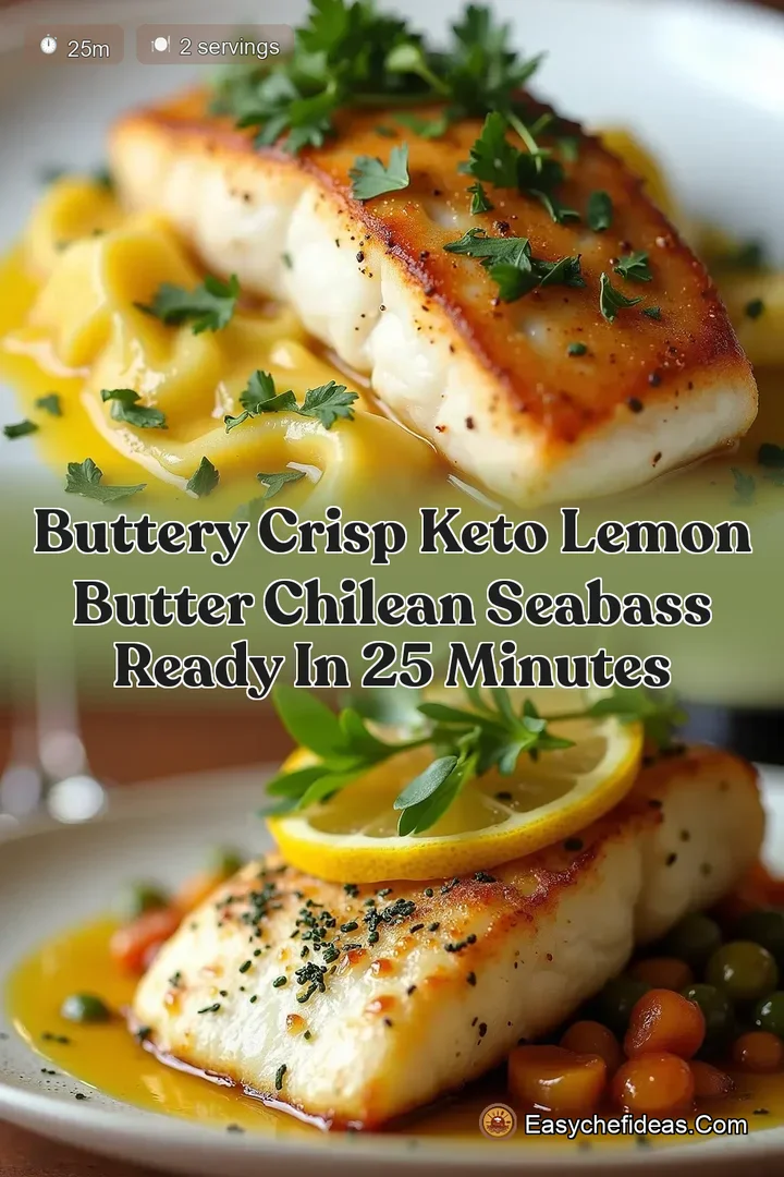 Buttery Crisp Keto Lemon Butter Chilean Seabass Ready in 25 Minutes