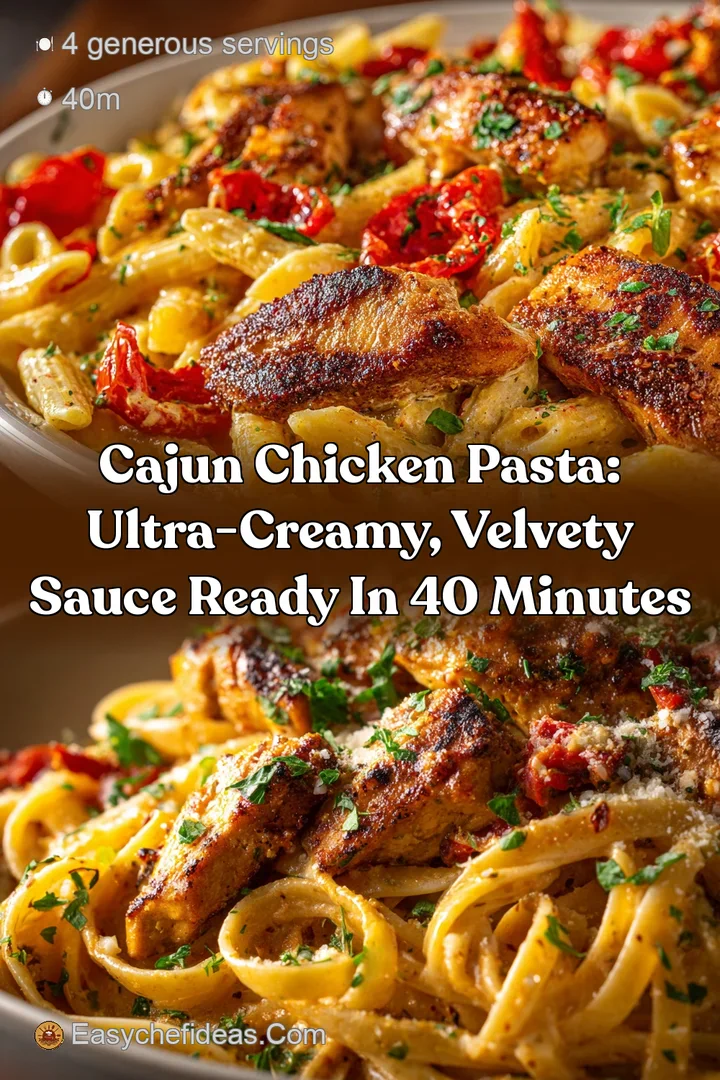 Cajun Chicken Pasta: Ultra-Creamy Velvety Sauce Ready in 40 Minutes