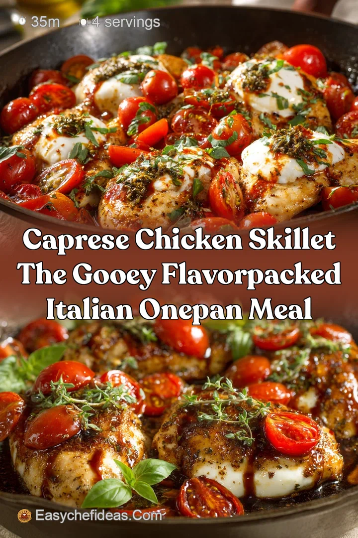 Caprese Chicken Skillet The Gooey FlavorPacked Italian OnePan Meal