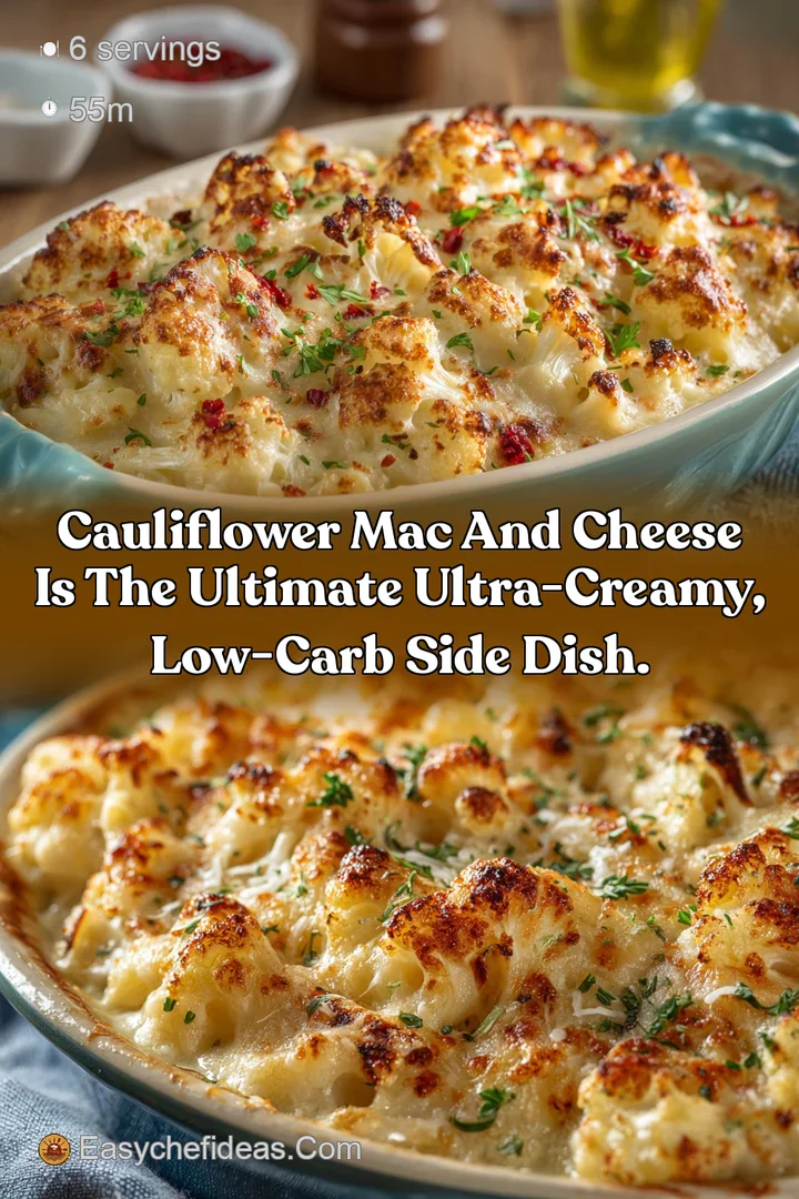 Cauliflower Mac and Cheese is the ultimate ultra-creamy low-carb side dish.