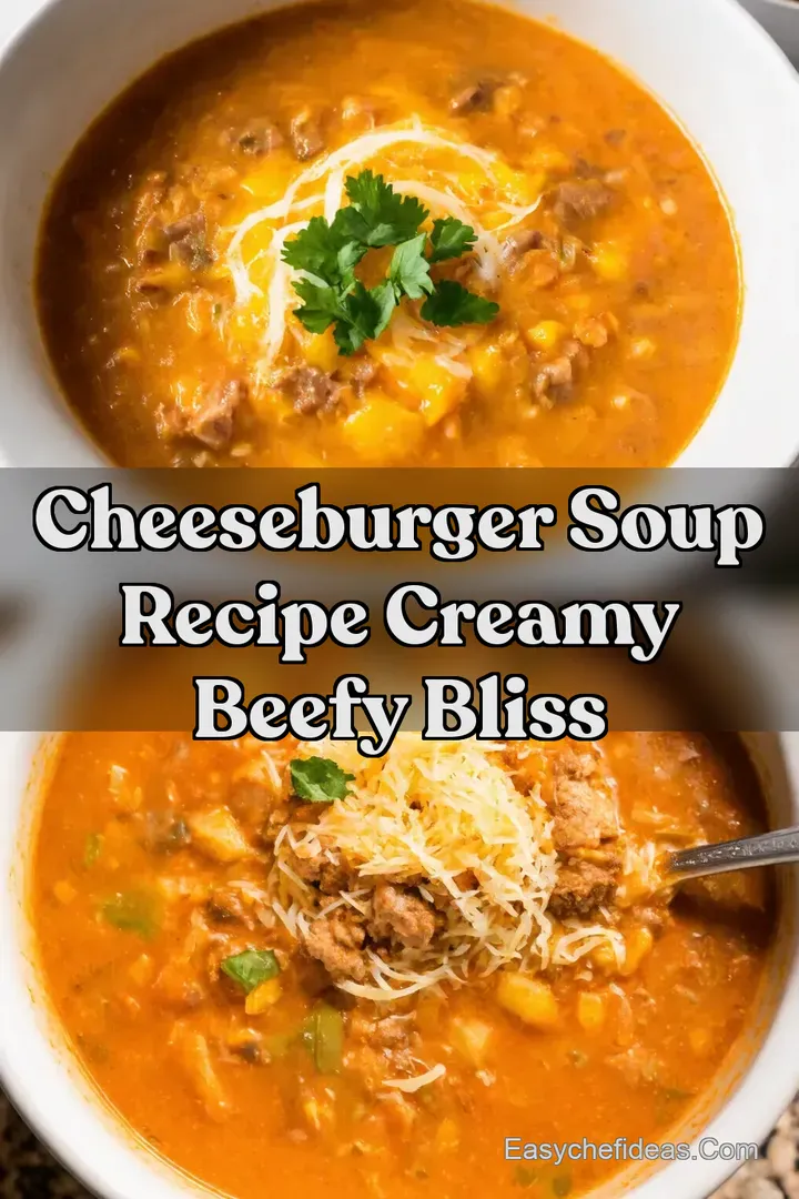 Cheeseburger Soup Recipe Creamy Beefy Bliss