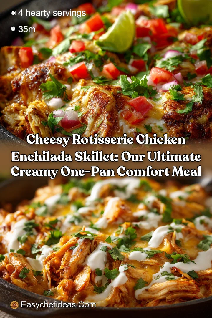 Cheesy Rotisserie Chicken Enchilada Skillet: Our Ultimate Creamy One-Pan Comfort Meal