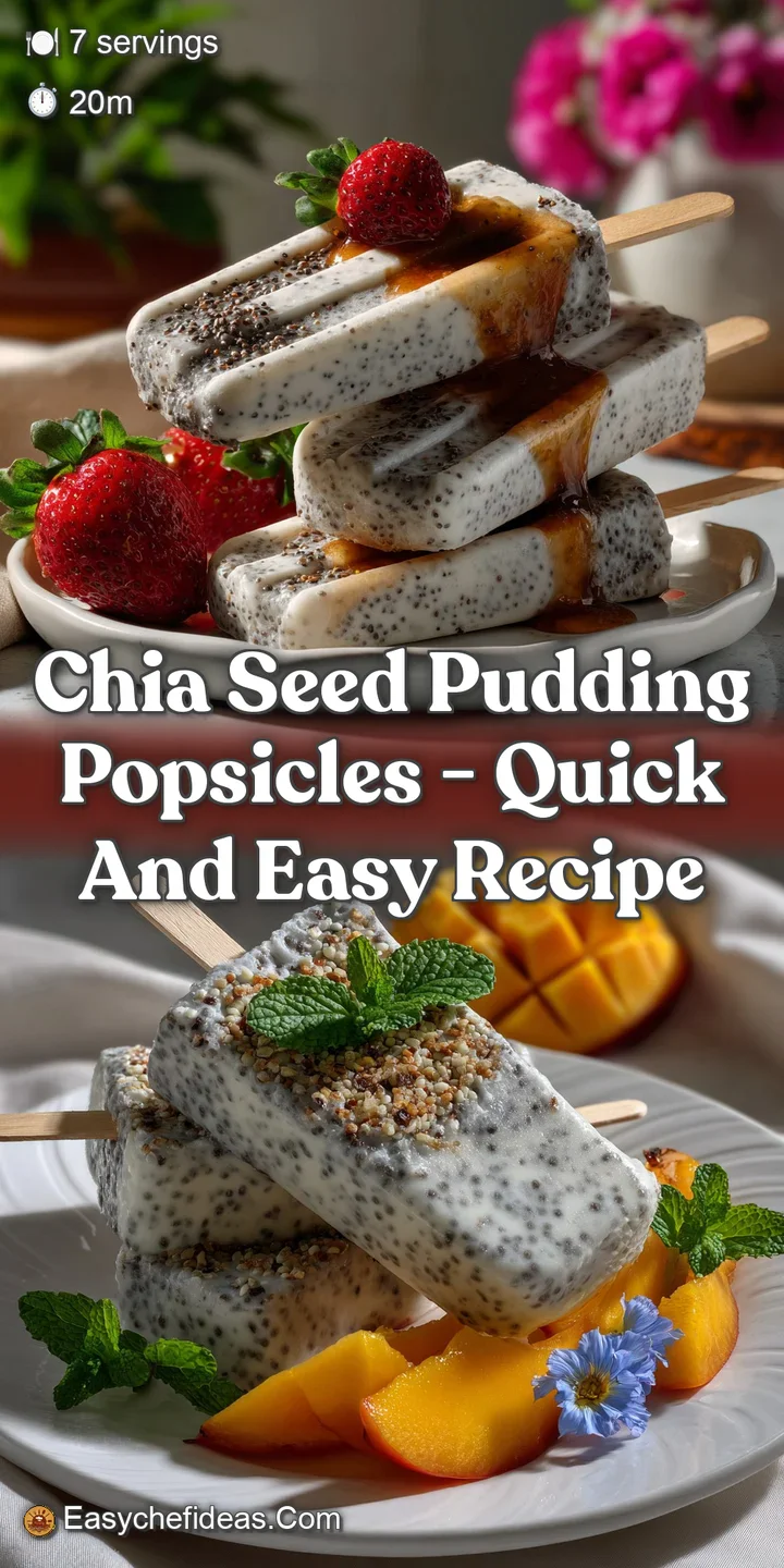 Chia Seed Pudding Popsicles - Quick and Easy Recipe