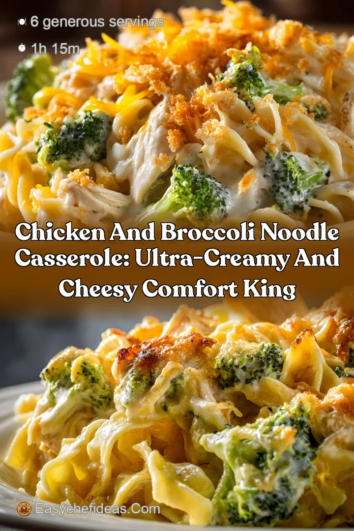 Chicken and Broccoli Noodle Casserole: Ultra-Creamy and Cheesy Comfort King