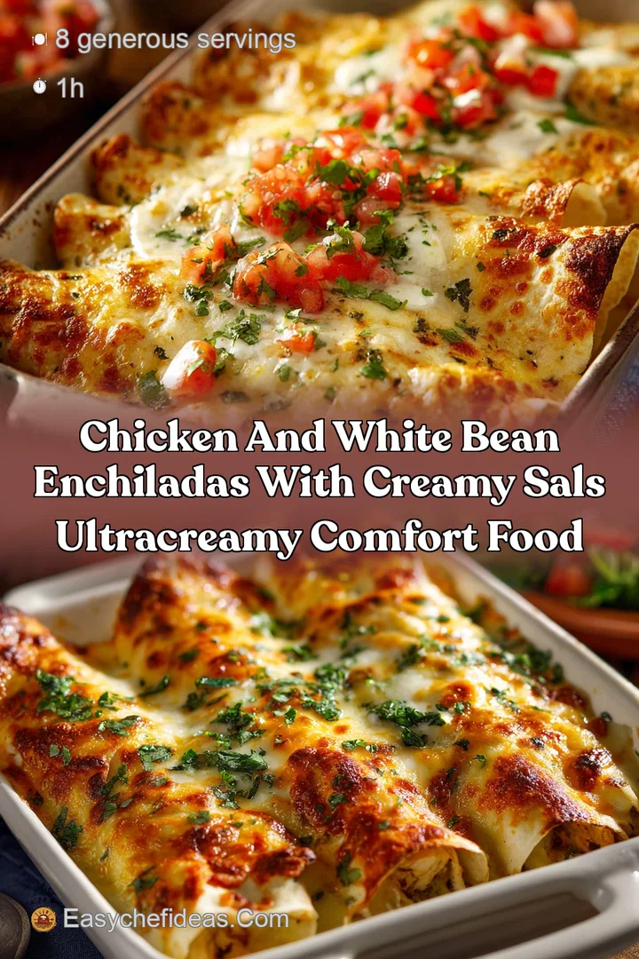 Chicken and White Bean Enchiladas with Creamy Sals UltraCreamy Comfort Food