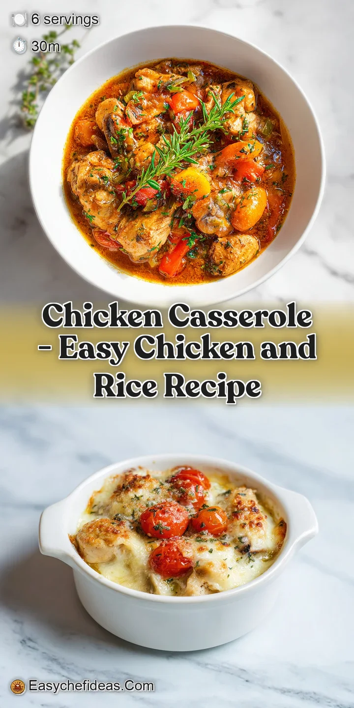 Close-up of a fork lifting a bite of creamy chicken casserole, showing tender chicken and vegetables.