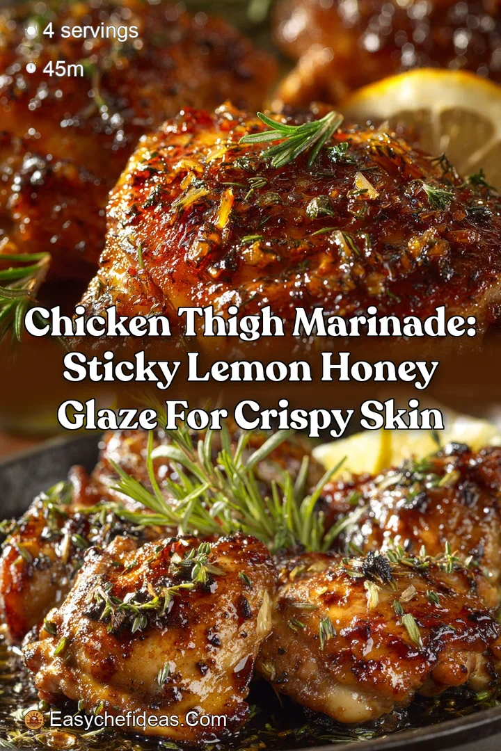 Chicken Thigh Marinade: Sticky Lemon Honey Glaze for Crispy Skin