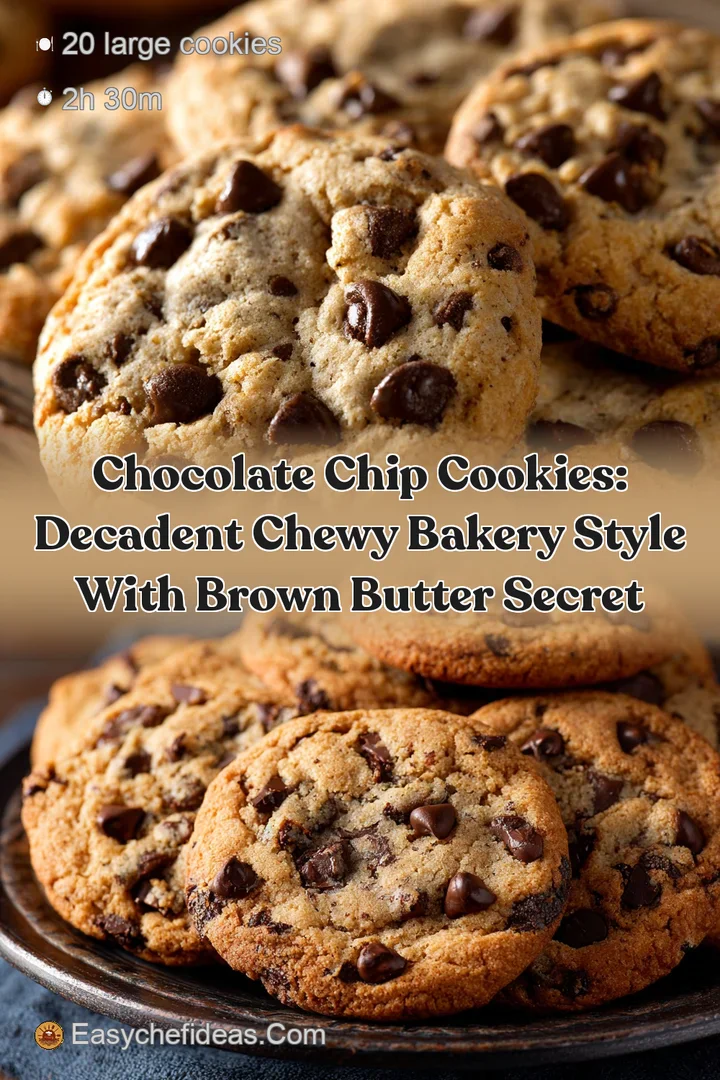 Chocolate Chip Cookies: Decadent Chewy Bakery Style with Brown Butter Secret