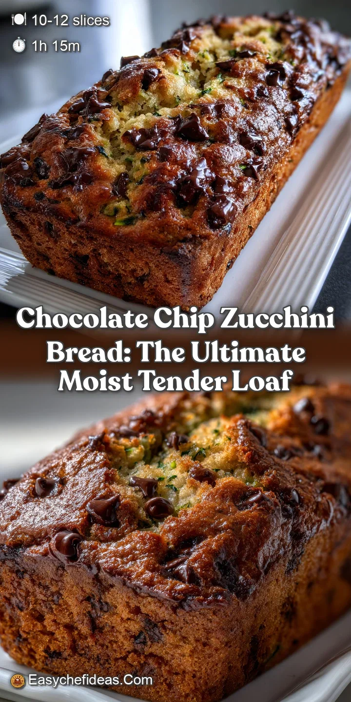 Chocolate Chip Zucchini Bread: The Ultimate Moist Tender Loaf