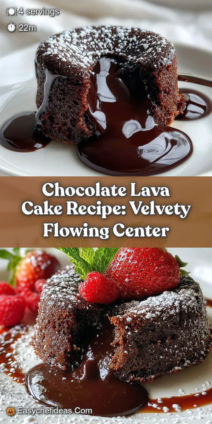 Close-up of a chocolate lava cake, revealing the flowing, melted chocolate. Hints of cocoa powder and a warm, inviting glow.