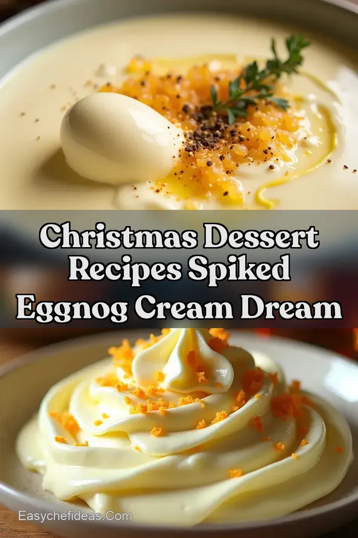 Christmas Dessert Recipes Spiked Eggnog Cream Dream