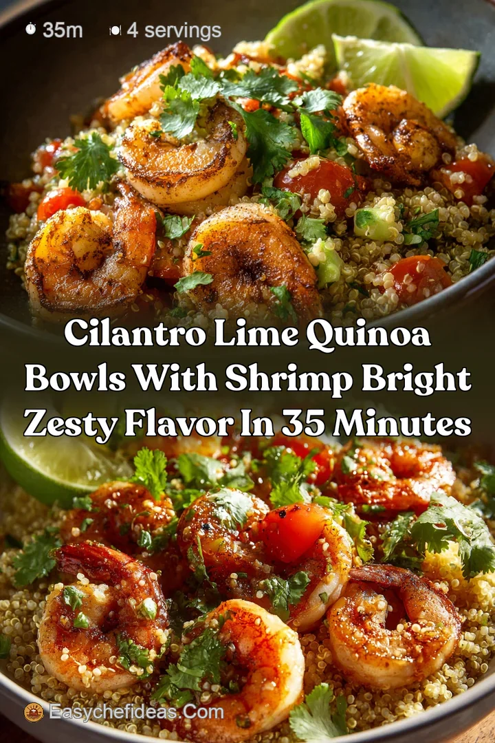 Cilantro Lime Quinoa Bowls with Shrimp Bright Zesty Flavor in 35 Minutes