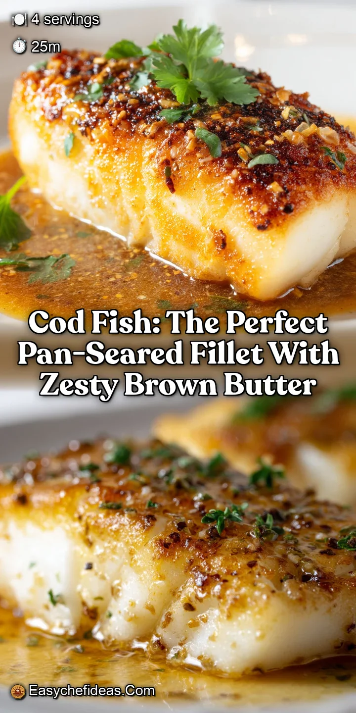 Cod Fish: The Perfect Pan-Seared Fillet with Zesty Brown Butter