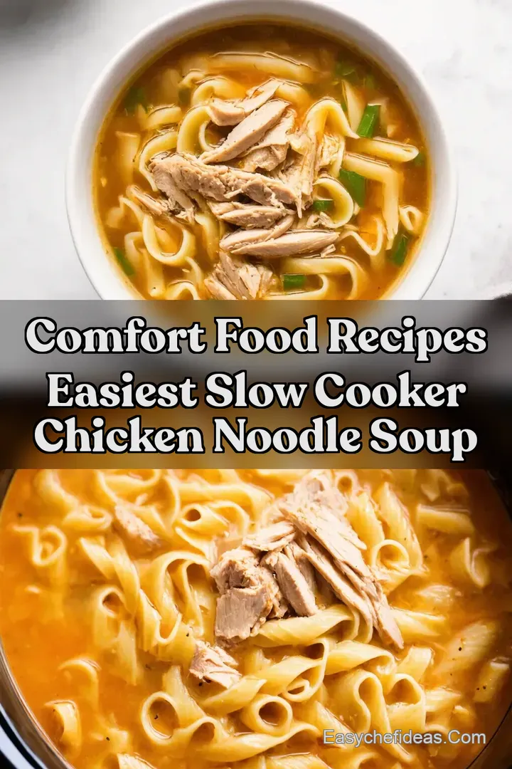 Comfort Food Recipes Easiest Slow Cooker Chicken Noodle Soup